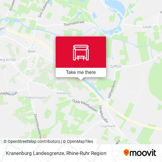 Kranenburg Landesgrenze map