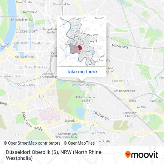 Düsseldorf Oberbilk (S) map