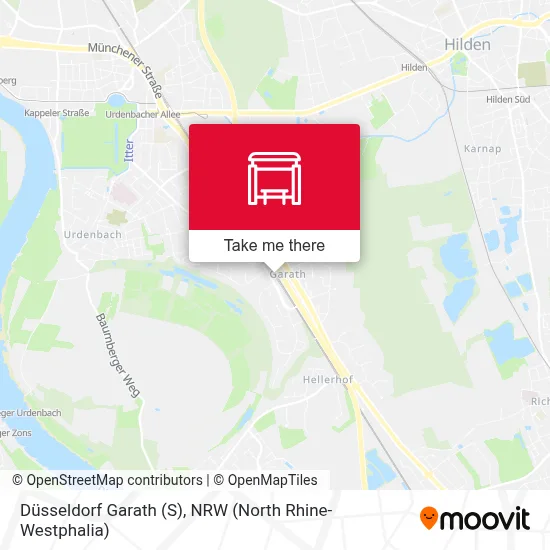 Düsseldorf Garath (S) map