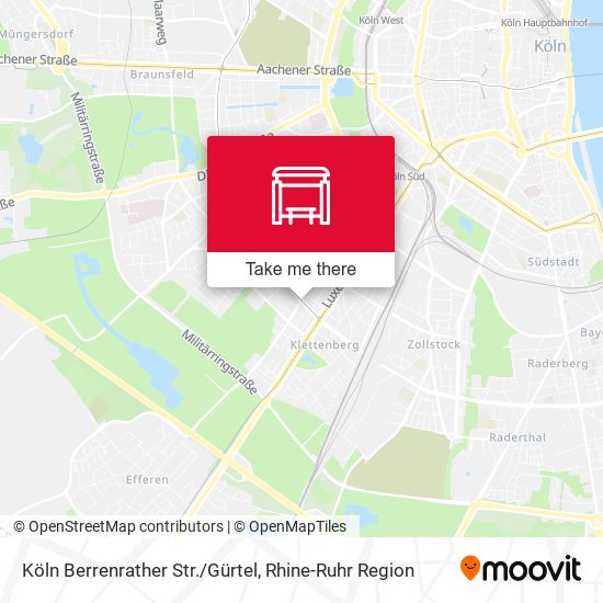 Köln Berrenrather Str./Gürtel map