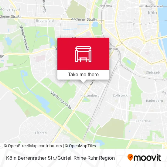 Карта Köln Berrenrather Str./Gürtel