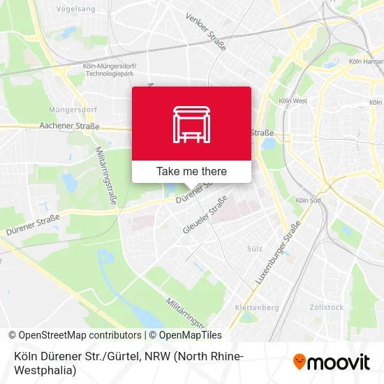 Карта Köln Dürener Str./Gürtel
