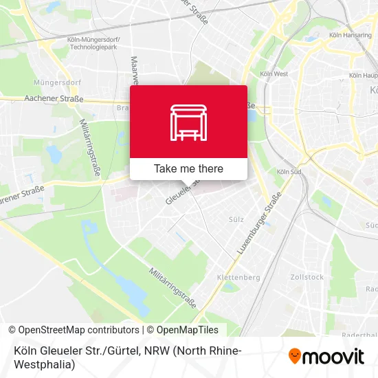 Карта Köln Gleueler Str./Gürtel