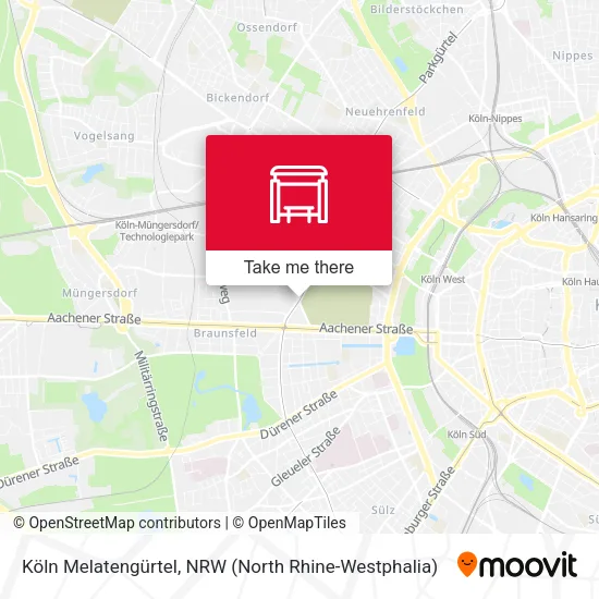 Köln Melatengürtel map