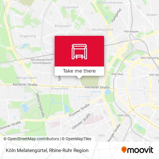 Köln Melatengürtel map