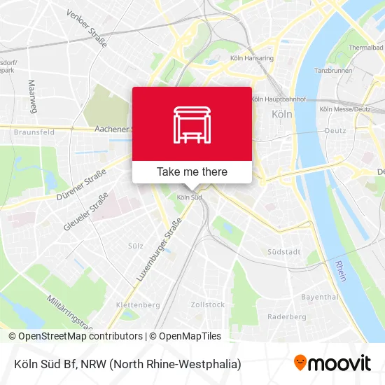 Карта Köln Süd Bf