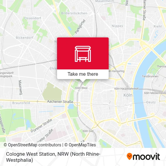 Köln West Bf map