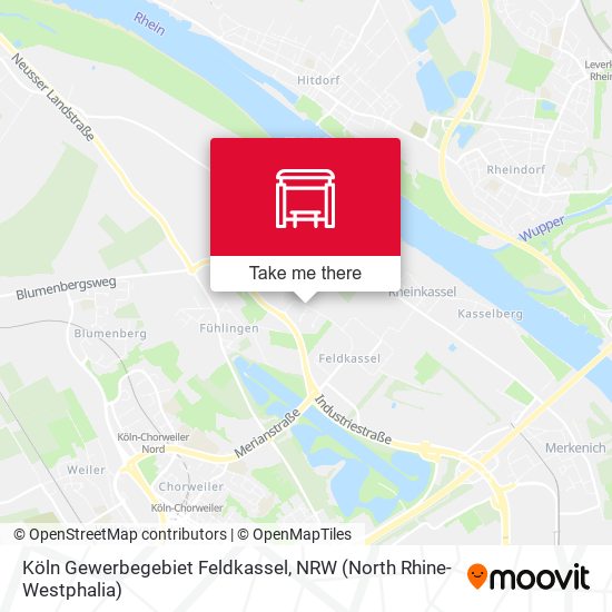 Köln Gewerbegebiet Feldkassel map