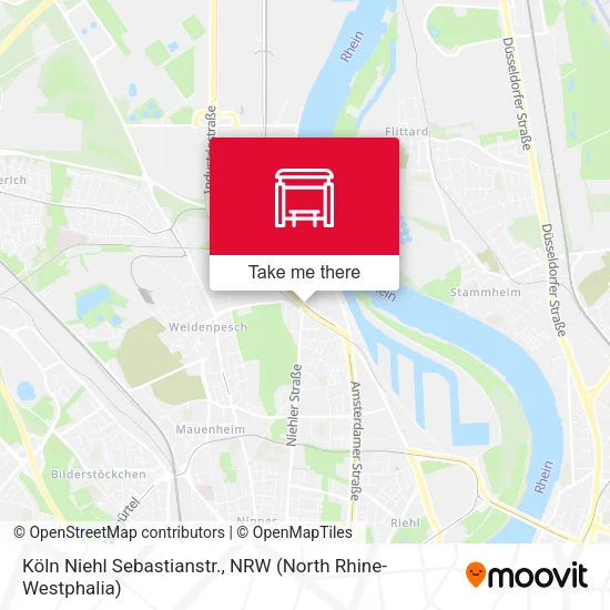 Карта Köln Niehl Sebastianstr.