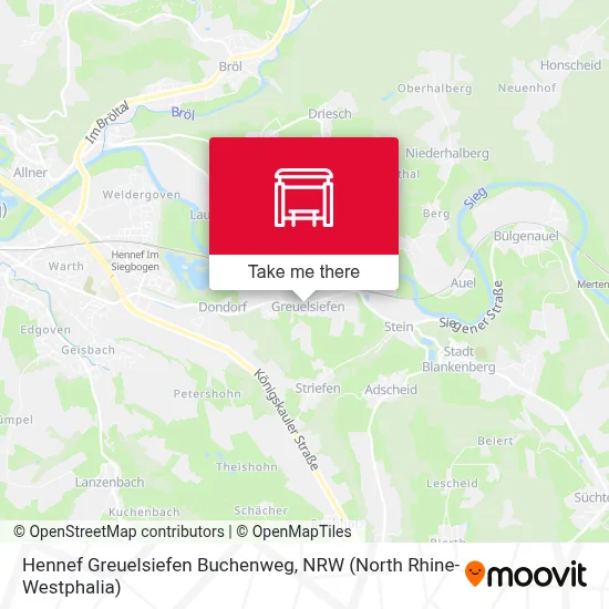 Hennef Greuelsiefen Buchenweg map