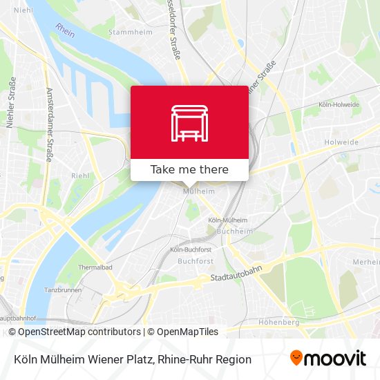 Карта Köln Mülheim Wiener Platz