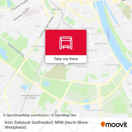 Карта Köln Zollstock Südfriedhof