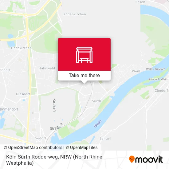 Köln Sürth Rodderweg map