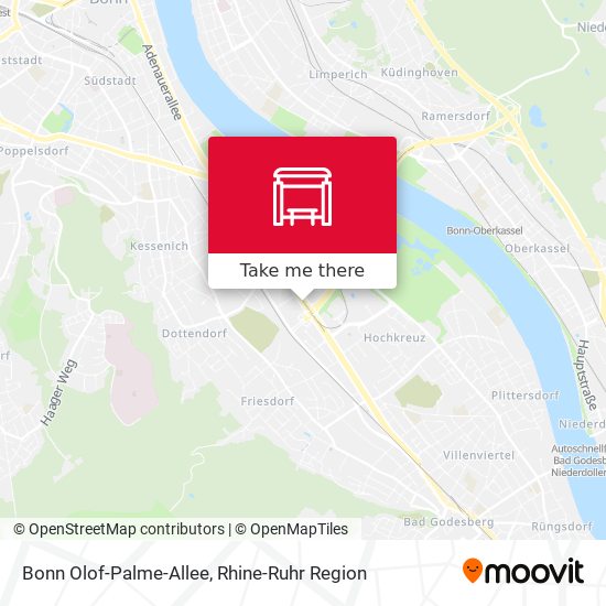 Bonn Olof-Palme-Allee map