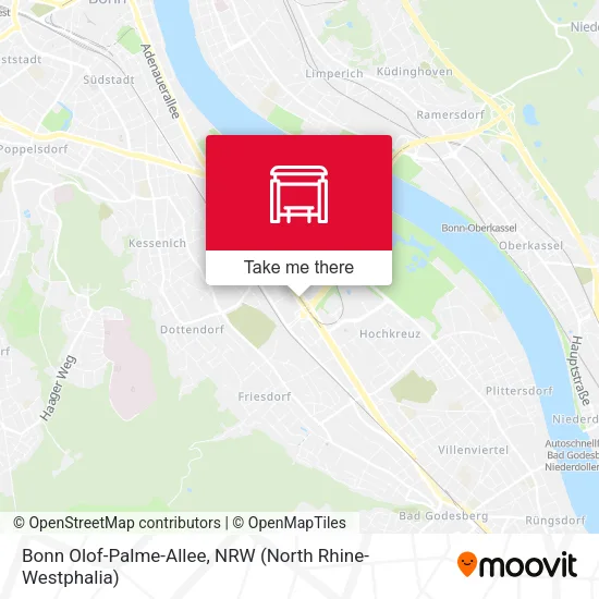 Bonn Olof-Palme-Allee map