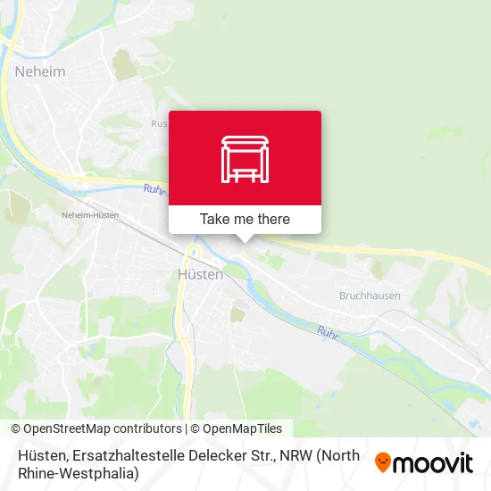 Карта Hüsten, Ersatzhaltestelle Delecker Str.