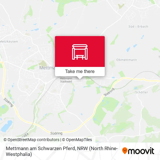 Карта Mettmann am Schwarzen Pferd