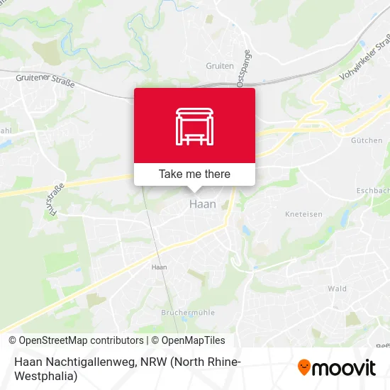 Haan Nachtigallenweg map