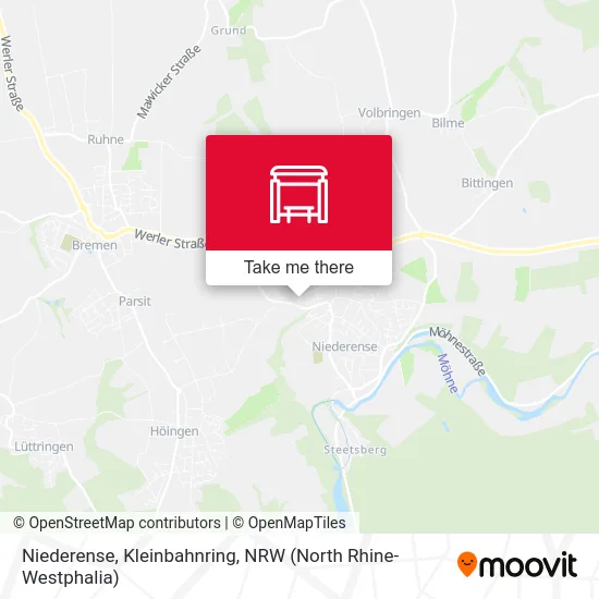 Niederense, Kleinbahnring map