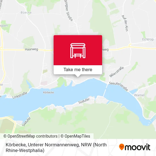 Körbecke, Unterer Normannenweg map