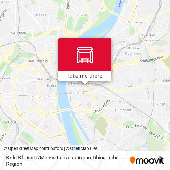 Köln Bf Deutz / Messe Lanxess Arena map