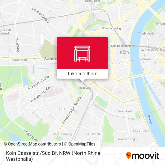 Карта Köln Dasselstr./Süd Bf
