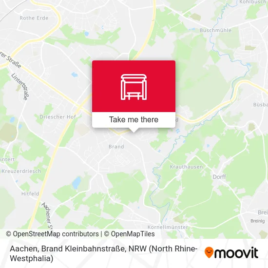 Aachen, Brand Kleinbahnstraße map