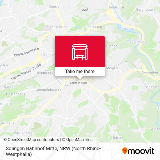 Карта Solingen Bahnhof Mitte