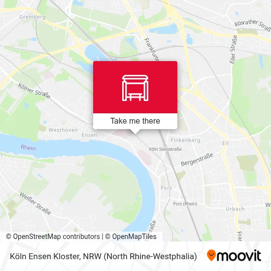 Köln Ensen Kloster map
