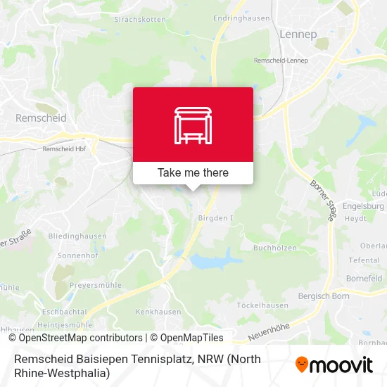 Remscheid Baisiepen Tennisplatz map