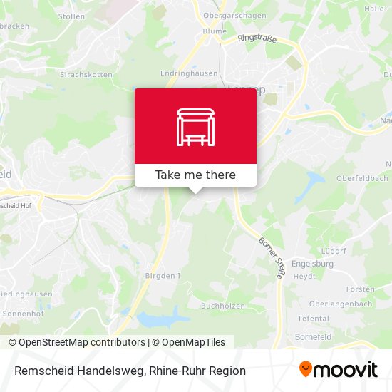 Remscheid Handelsweg map