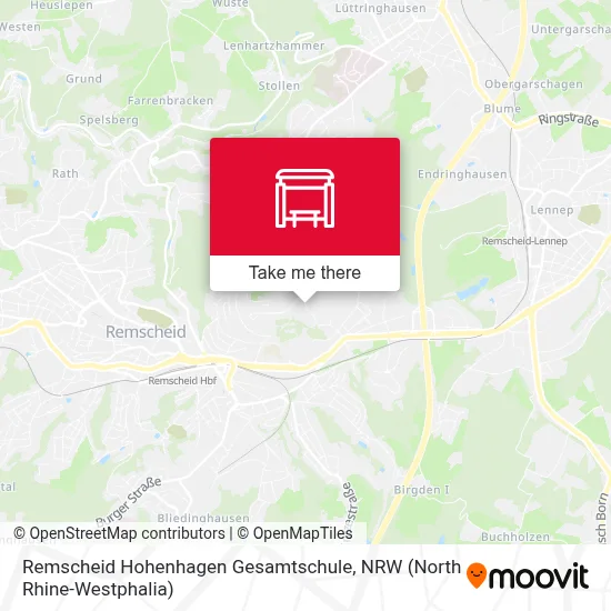 Remscheid Hohenhagen Gesamtschule map