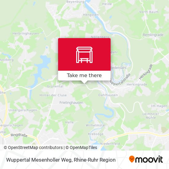 Wuppertal Mesenholler Weg map