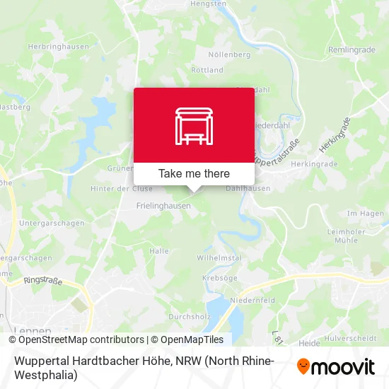 Карта Wuppertal Hardtbacher Höhe
