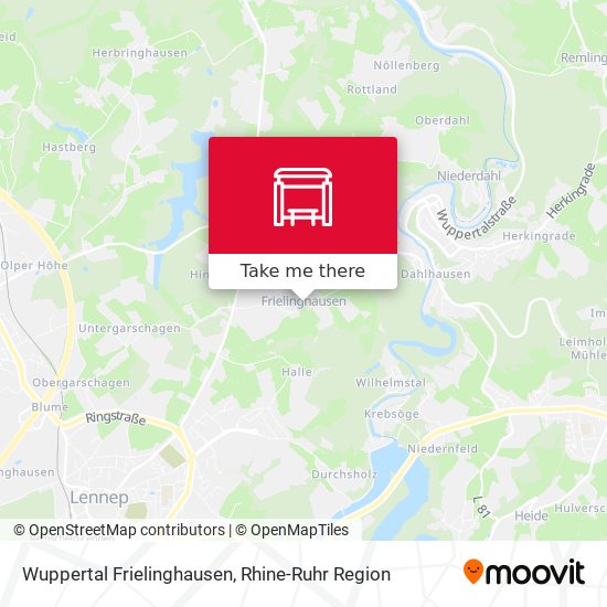 Wuppertal Frielinghausen map