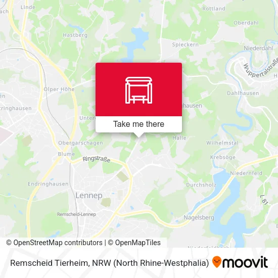 Карта Remscheid Tierheim