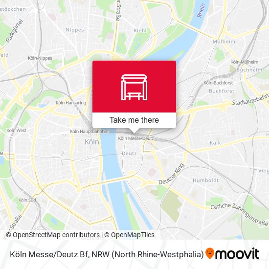 Köln Messe/Deutz Bf map