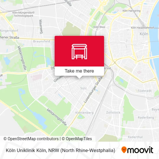 Карта Köln Uniklinik Köln