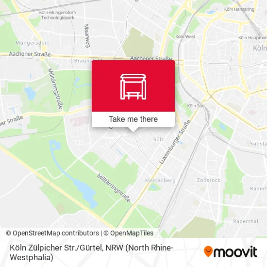 Карта Köln Zülpicher Str./Gürtel