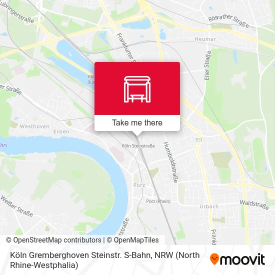 Карта Köln Gremberghoven Steinstr. S-Bahn