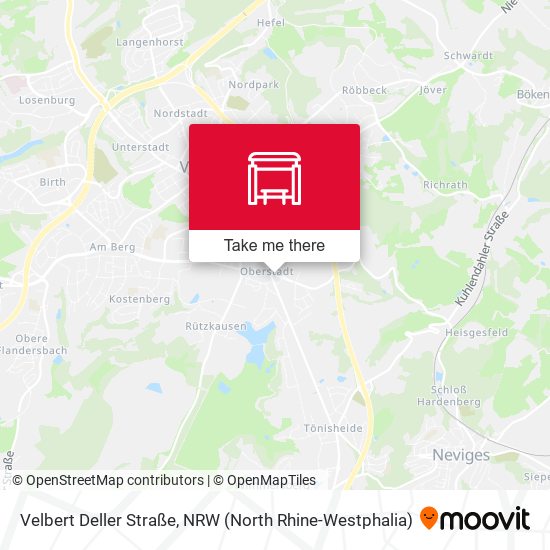 Velbert Deller Straße map