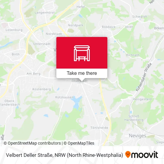 Карта Velbert Deller Straße