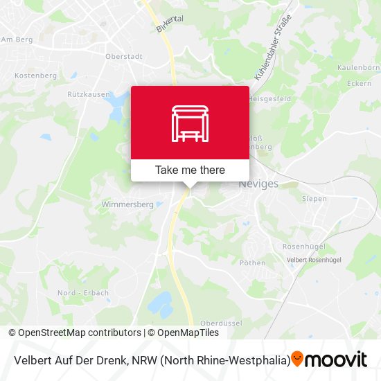 Карта Velbert Auf Der Drenk