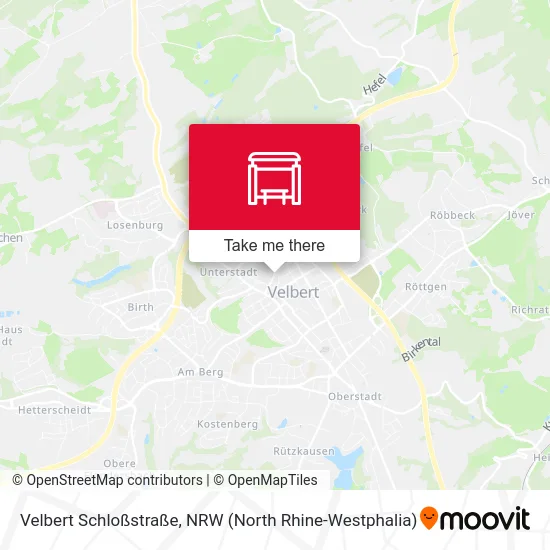 Карта Velbert Schloßstraße