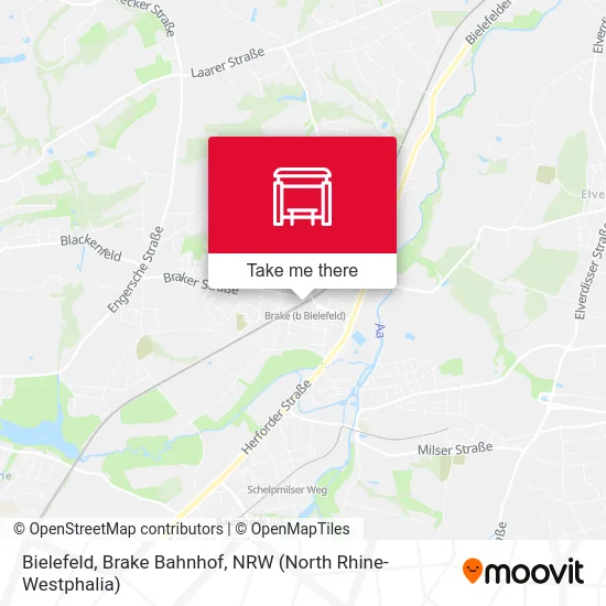 Bielefeld, Brake Bahnhof map