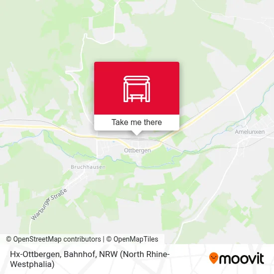 Hx-Ottbergen, Bahnhof map