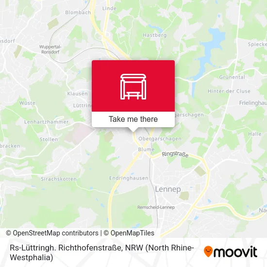 Карта Rs-Lüttringh. Richthofenstraße