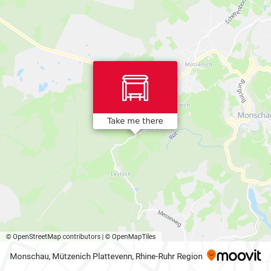 Monschau, Mützenich Plattevenn map