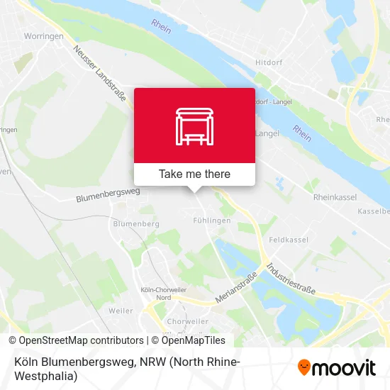 Карта Köln Blumenbergsweg