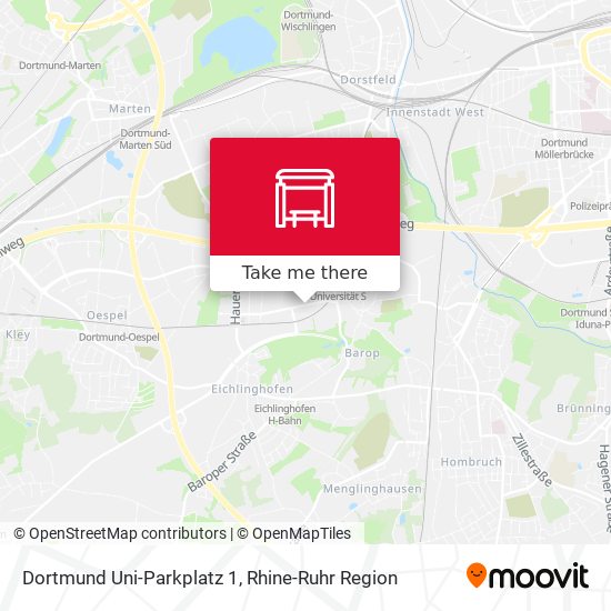 Dortmund Uni-Parkplatz 1 map